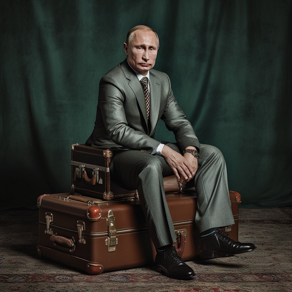 Путин в кресле картина